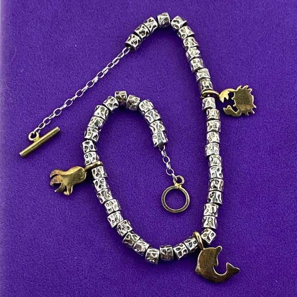 💛 DoDo Jewelry Sterling Station Bracelet | Silver Beads & Gold Animal Charms - Picture 11 of 11